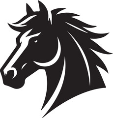Horse head silhouette vector artwork