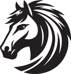 Horse head silhouette vector artwork