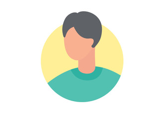 Person icon vector illustration. Social interactions and connections shape persons profile both online and offline Avatars serve as digital representations persons identity and presence in cyberspace