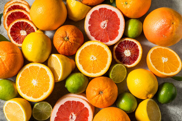 Organic Raw Assorted Citrus Fruit