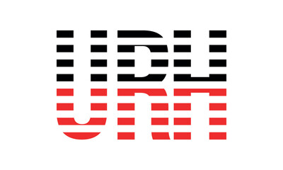 URH three initial letter iconic line negative space minimal logo design vector template. monogram, abstract, wordmark, business, typography, minimalist, brand, company, flat, modern, unique, simple