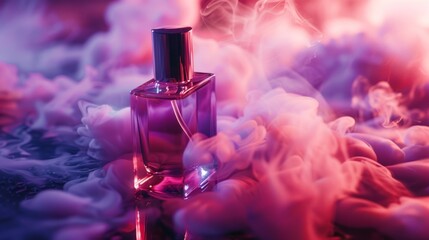 Elite women's perfume. Delicate floral aroma. Trendy concept of natural materials. Natural cosmetic
