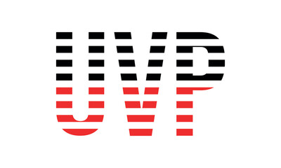 UVP three initial letter iconic line negative space minimal logo design vector template. monogram, abstract, wordmark, business, typography, minimalist, brand, company, flat, modern, unique, simple