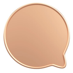 Speech Bubble. Text Box. 3D Illustration.