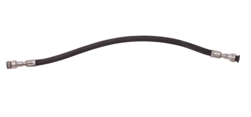 High pressure rubber hose of various formats and types on a white background, not insulated no isolated.
