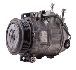 Car spare part air conditioning compressor - pump for supplying freon under pressure to the climate...