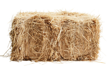 Ensuring Quality with a Hay Bale On Transparent Background. - obrazy, fototapety, plakaty