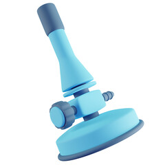3D Illustration of Blue Bunsen Burner
