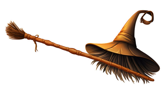 whitch magic stick with whitch hat PNG