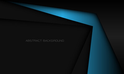 Abstract blue arrow direction grey metallic black shadow geometric luxury design modern futuristic technology background vector