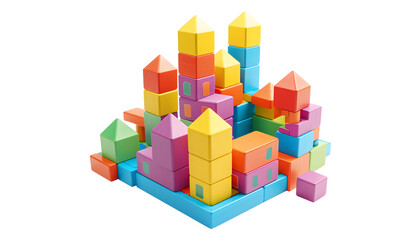 multicolor toy puzzle blocks  game PNG 