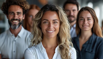 Group of multi ethnic executives discussing during a meeting. Business man and woman sitting around table, using laptop and tablet at modern office.