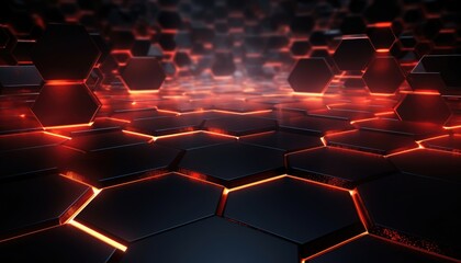 Obraz premium Abstract Futuristic background with hexagons
