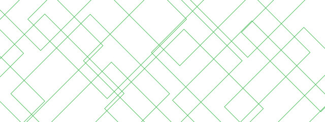 Abstract Green Geometric squares with modern technology design. Futuristic digital landscape with lines. Concept for dynamic websites, striking posters, and business booklets