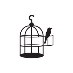 Bird cage symbol logo icon, vector illustration design