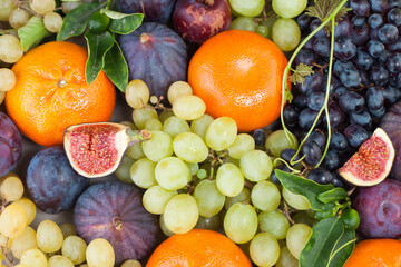 Colorful food. Fresh fruit background