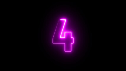 Abstract beautiful glowing neon text number illustration background.	