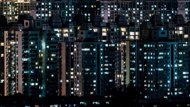 Residential Area at Night _ Beijing, China