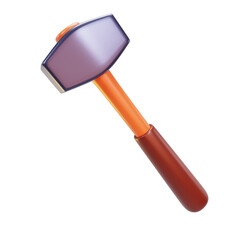 3d rock hammer icon