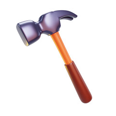 3d nail hammer icon