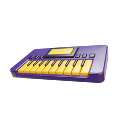 3d piano keyboard icon