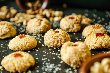 Assorted Cookies Arranged on Table