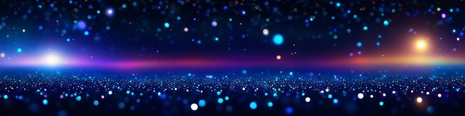 Fototapeta na wymiar Abstract colorful illustration dark galaxy blurred bokeh background for social media banner, website and for your design, space for text.