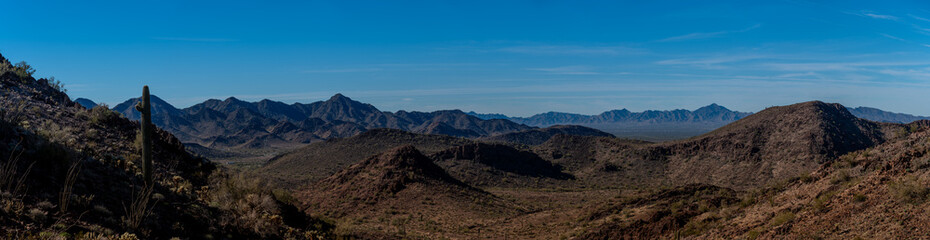 Arizona desert mountains landscape on a clear day 