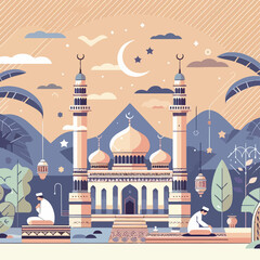 illustration of mosque