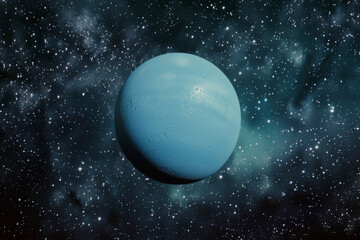Planet Uranus in the space