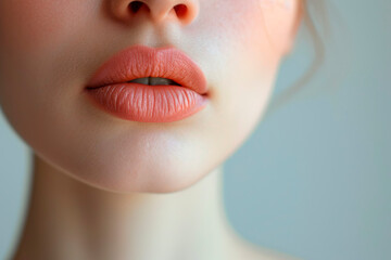 close up of a woman beautiful lips