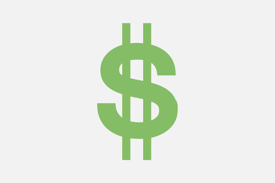 dollar sign on isolated background