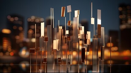 A photo of an abstract metal sculpture