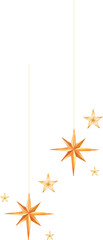 Guirlanda decora&ccedil;&atilde;o de natal com estrelas aquarela