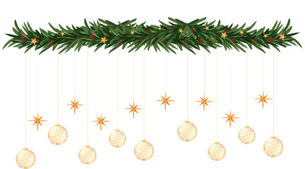 Guirlanda decora&ccedil;&atilde;o de natal em aquarela