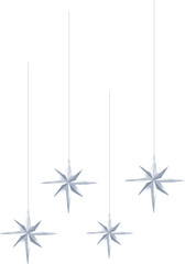 Guirlanda estrelas de natal e ano novo aquarela