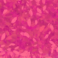 pink background pattern with leaf, leaves nature illustration 