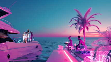 A party on a yacht