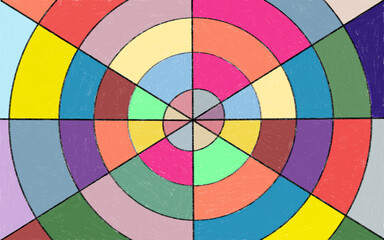 Fototapeta premium colorful stripe wheel drawing background