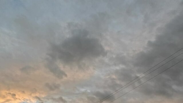 Clouds on the overcast sky