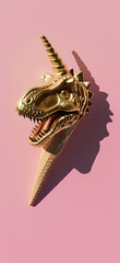 Ice cream, golden dinosaur rex edition