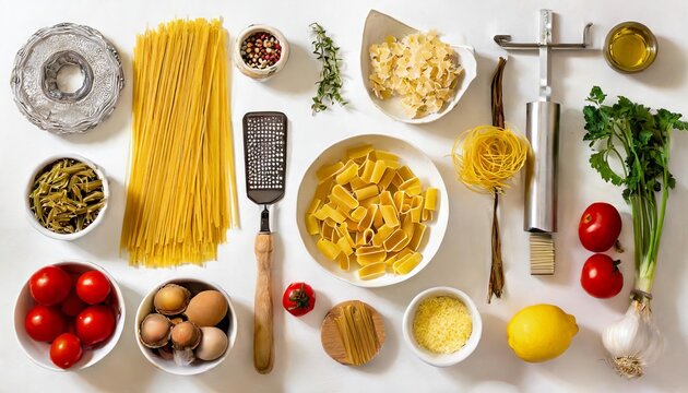 Generated image of pasta types