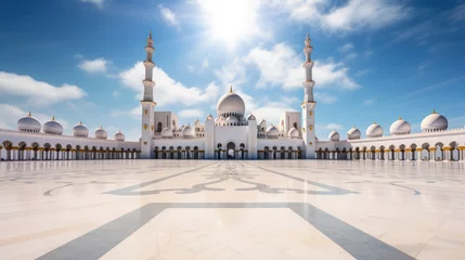 Foto op Plexiglas Abu Dhabi, Sheikh Zayed Grand Mosque in the Abu Dhabi. UAE. © Wararat