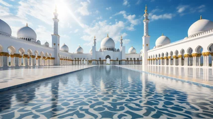 Rolgordijnen Abu Dhabi, Sheikh Zayed Grand Mosque in the Abu Dhabi. UAE. © Wararat