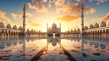 Fotobehang Abu Dhabi Abu Dhabi, Sheikh Zayed Grand Mosque in the Abu Dhabi. UAE.