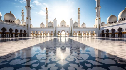 Foto op Plexiglas Abu Dhabi, Sheikh Zayed Grand Mosque in the Abu Dhabi. UAE. © Wararat