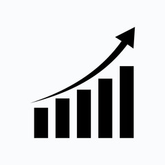 Vector growing graph icon