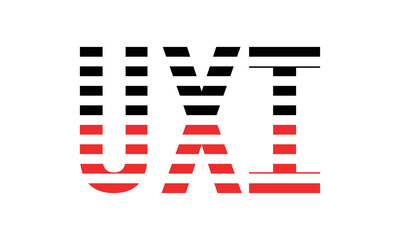 UXI three initial letter iconic line negative space minimal logo design vector template. monogram, abstract, wordmark, business, typography, minimalist, brand, company, flat, modern, unique, simple