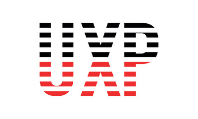 UXP three initial letter iconic line negative space minimal logo design vector template. monogram, abstract, wordmark, business, typography, minimalist, brand, company, flat, modern, unique, simple