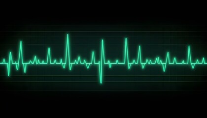 Obraz premium heart beat on monitor